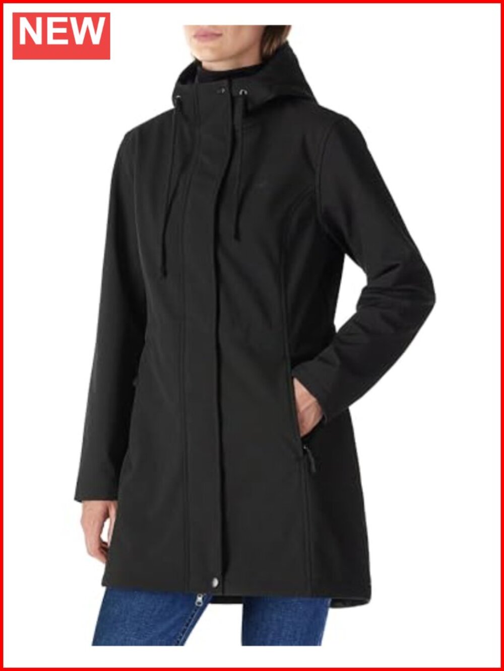 Waterproof Fleece Lined Hooded Softshell Rain Coat Women's Insulated Shell